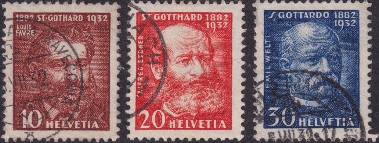 Switzerland 1932 50th Anniversary of St Gothard Railway Set