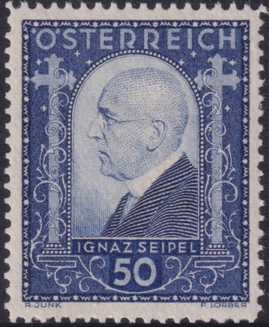 Austria 1932 50g+50g Ignaz Seipel and ex-Servicemen&#39;s Fund