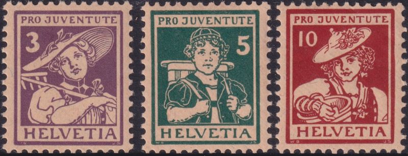Switzerland 1916 Pro Juventute Set
