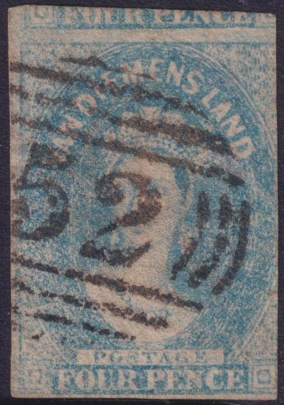 Van Diemen's Land 1857 4d Pale Blue