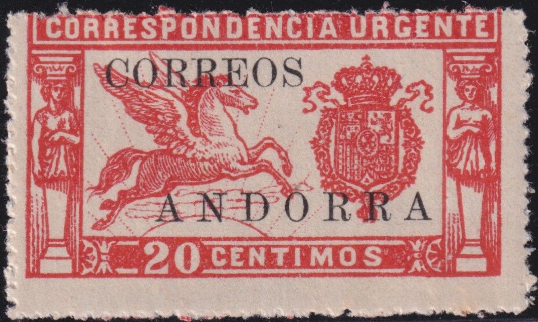 Spanish Andorra 1928 20c Express Letter Stamp