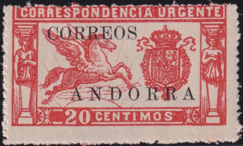 Spanish Andorra 1928 20c Express Letter Stamp