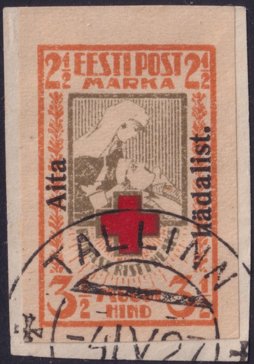 Estonia 1923 2½m+3m Red Cross Overprinted Alta Hadalist
