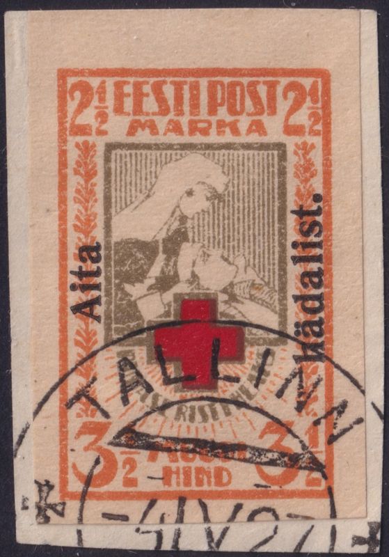 Estonia 1923 2½m+3m Red Cross Overprinted Alta Hadalist
