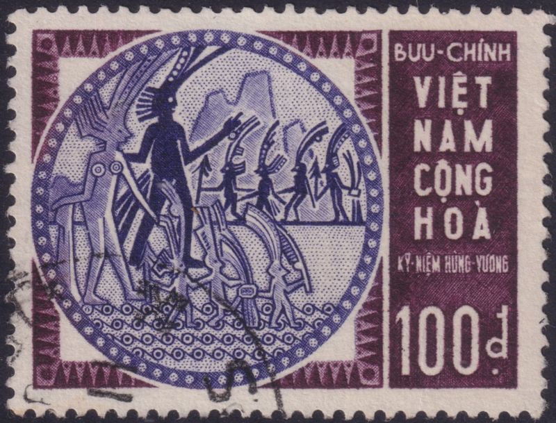 Vietnam (South) 1965 100p Violet and Purple