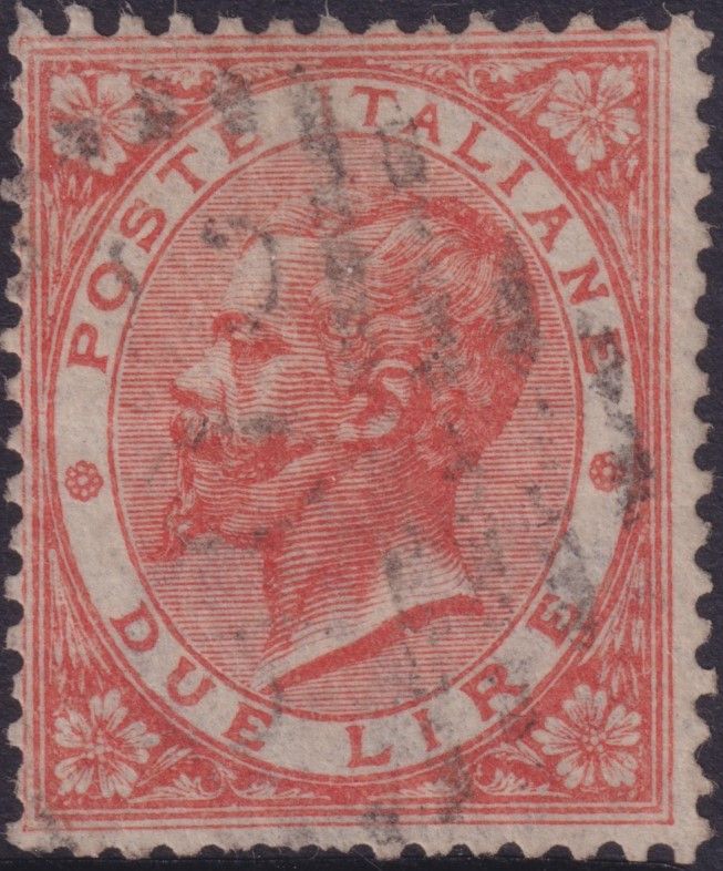Italy 1863 2l Red King Victor Emmanuel