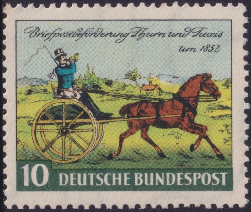 Germany (Bund) 1952 10pf Thurn and Taxis Stamp Centenary