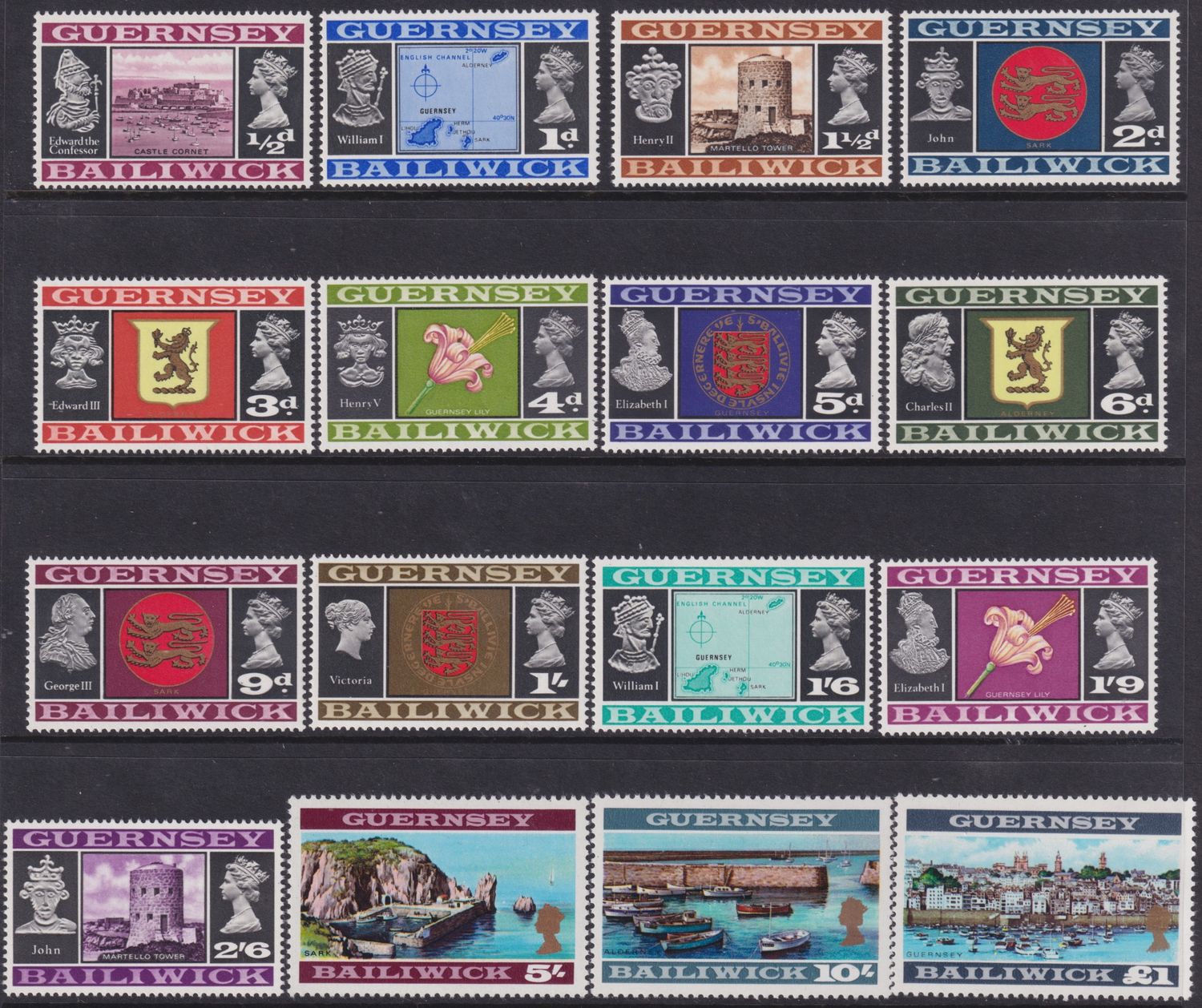 Guernsey 1969 First Definitive Set