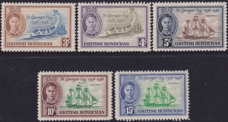 British Honduras 1949 St George's Cay Set