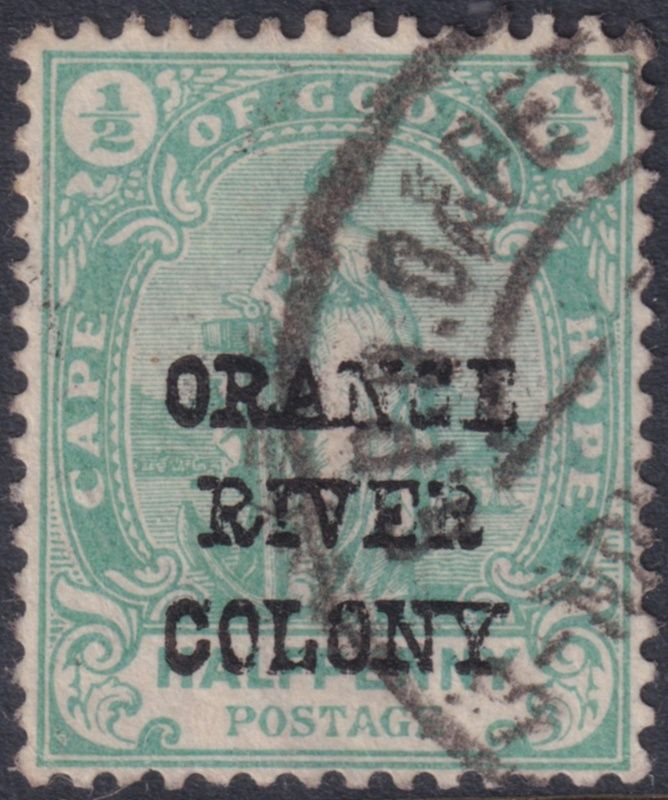 Orange River Colony 1900 ½d Green with No Stop After Colony