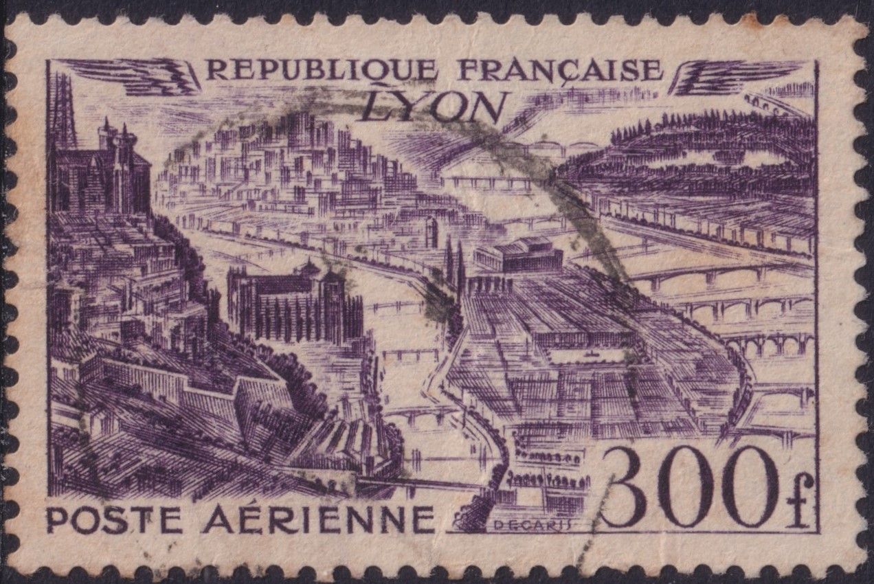France 1949 300f Violet Air Mail