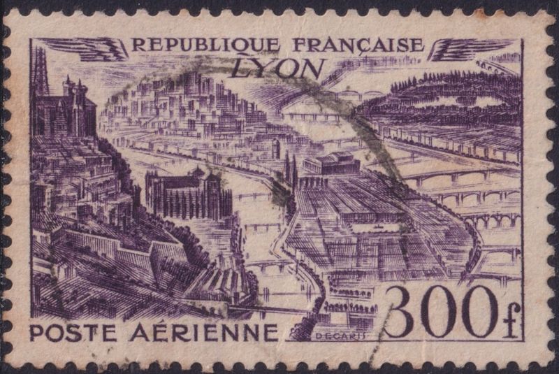 France 1949 300f Violet Air Mail