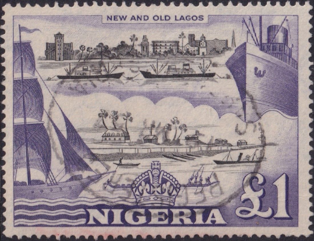 Nigeria 1953 £1 New and Old Lagos