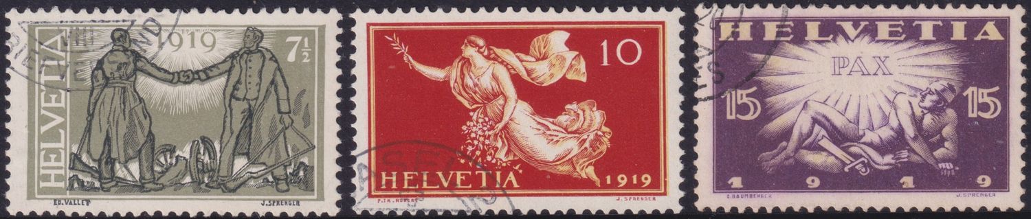 Switzerland 1919 Peace Set