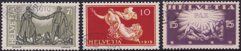 Switzerland 1919 Peace Set