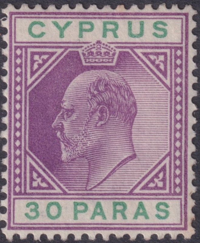 Cyprus 1903 30pa Violet and Green