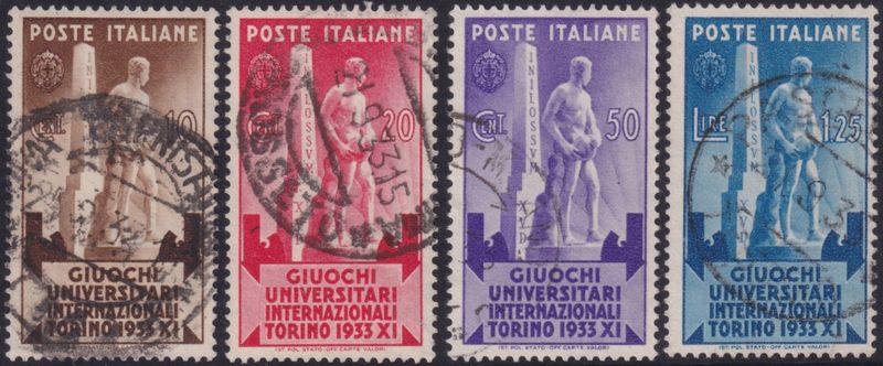 Italy 1933 International University Games Turin Set