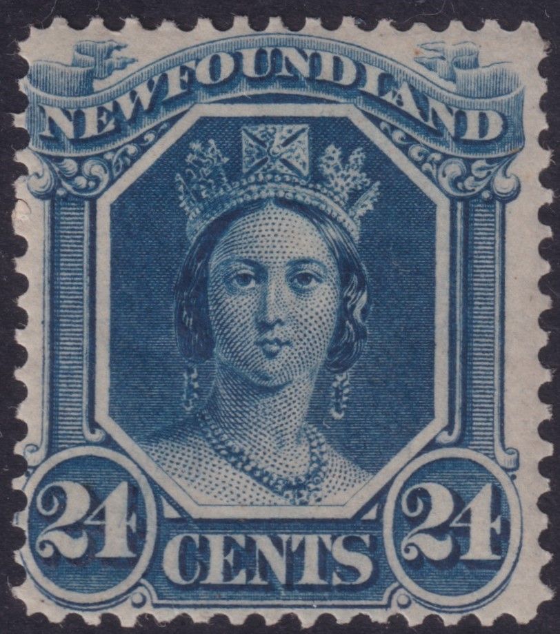 Newfoundland 1865 24c Blue Queen Victoria