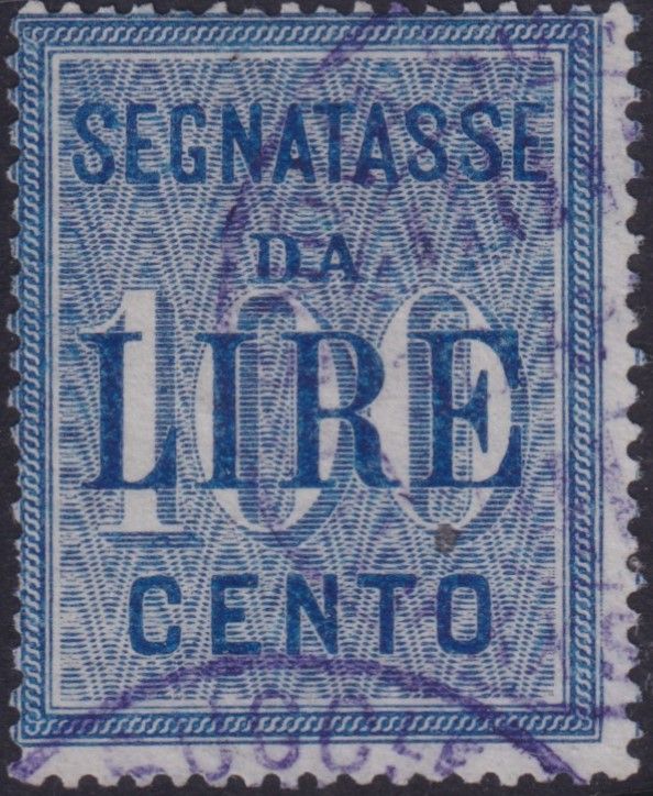 Italy 1884 100l Blue Postage Due