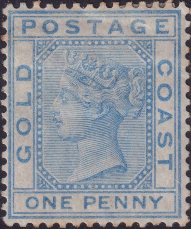 Gold Coast 1876 1d Blue