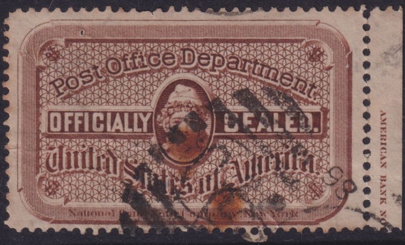 USA 1879 Brown Post Office Seal