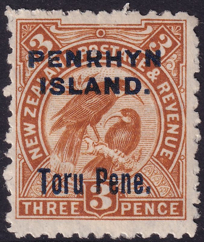 Penrhyn Island 1903 3d on 3d Yellow-Brown