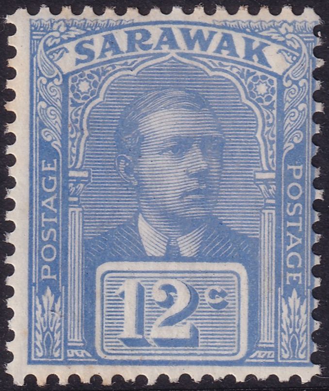 Sarawak 1922 12c Bright Blue