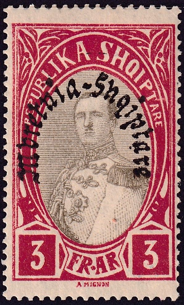 Albania 1928 3f Olive and Red King Zog