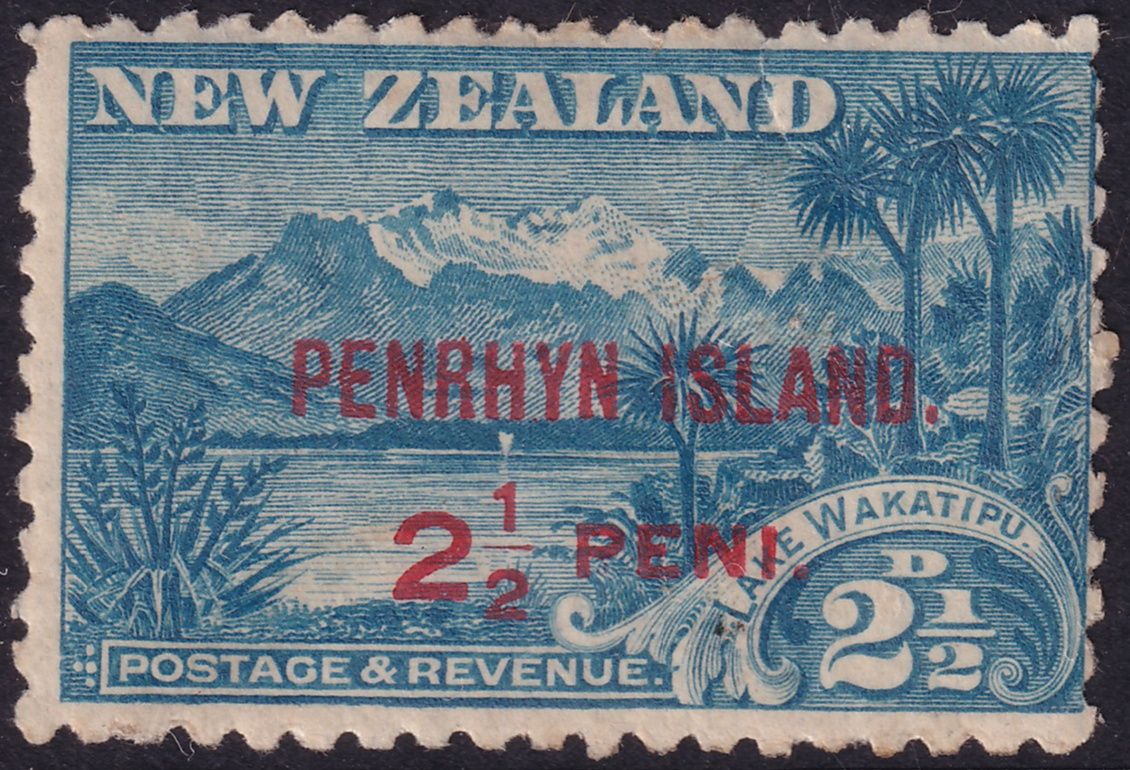 Penrhyn Island 1902 2½d on 2½d Blue Spacefiller