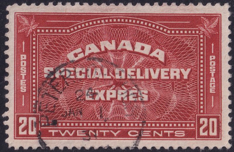 Canada 1930 20c Brown-red Special Delivery