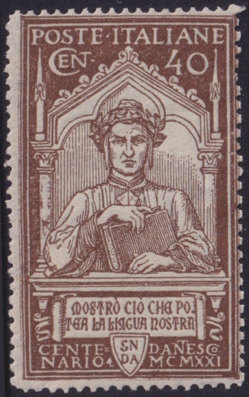 Italy 1921 40c 600th Death Anniversary of Dante