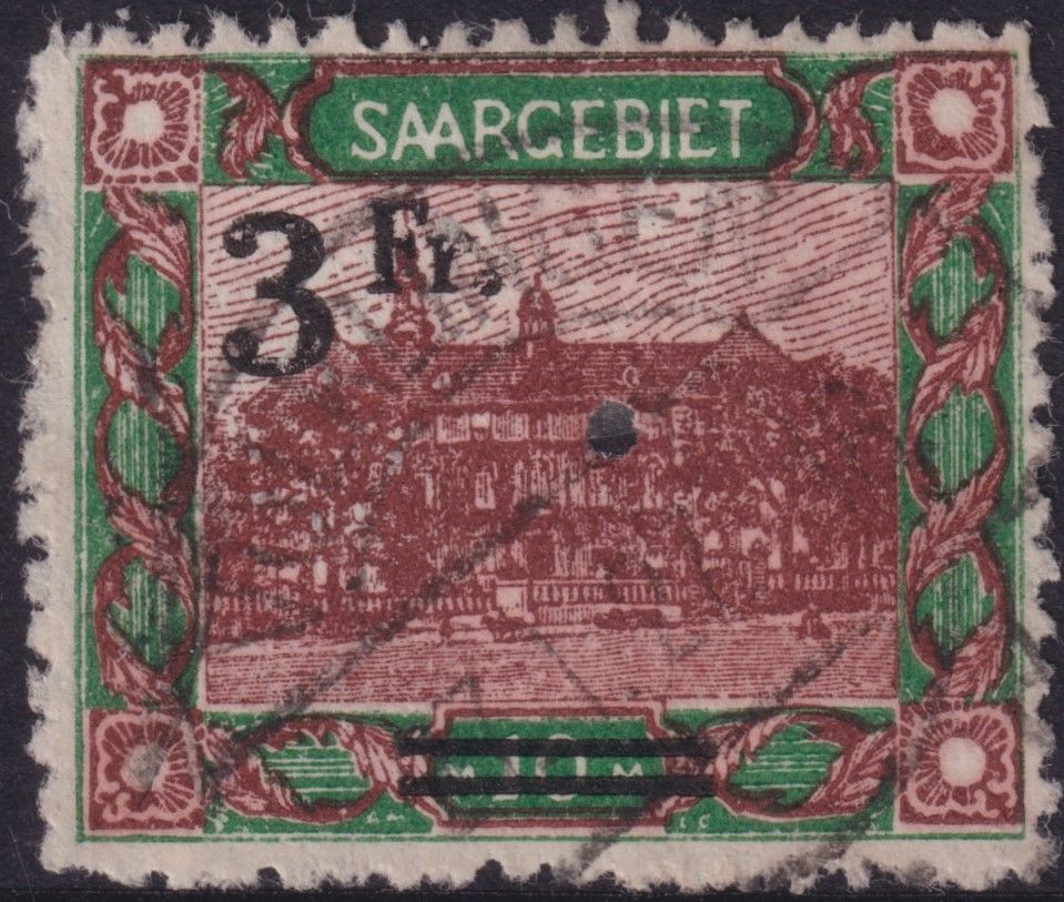 Saar 1921 3f on 10m Brown and Green Spacefiller
