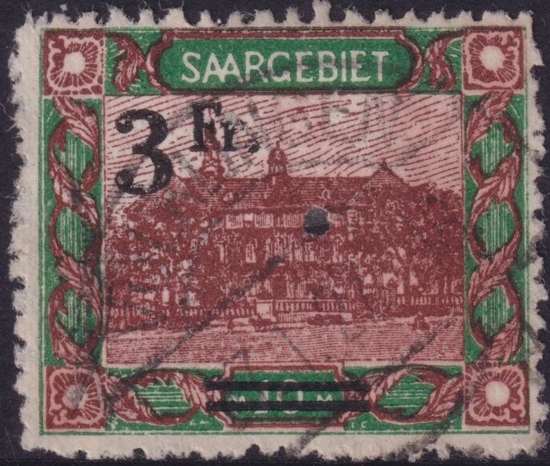 Saar 1921 3f on 10m Brown and Green Spacefiller