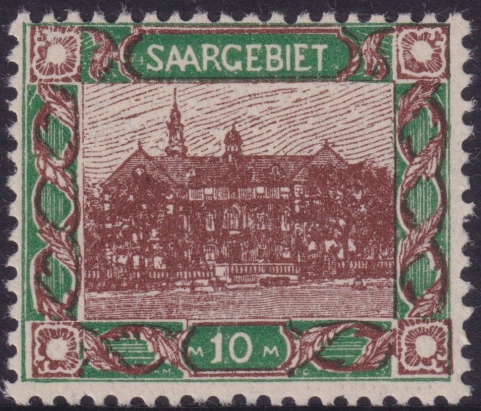 Saar 1921 10m Brown and Green