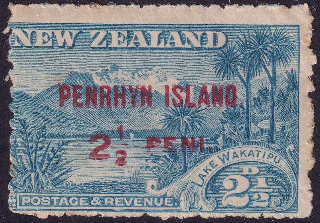 Penrhyn Island 1902 2½d on 2½d Blue Spaced Overprint