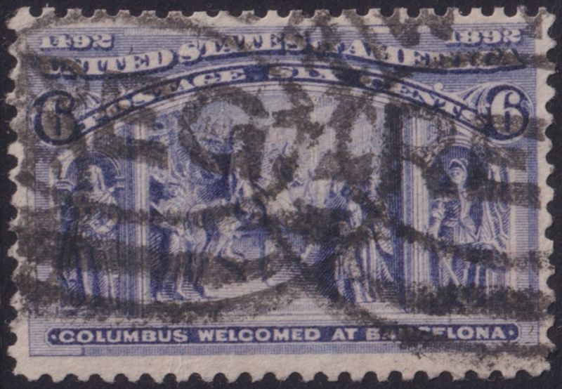 USA 1892 6c Violet Columbus