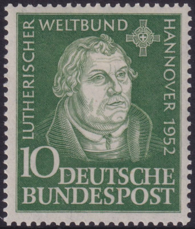West Germany 1952 10pf Martin Luther