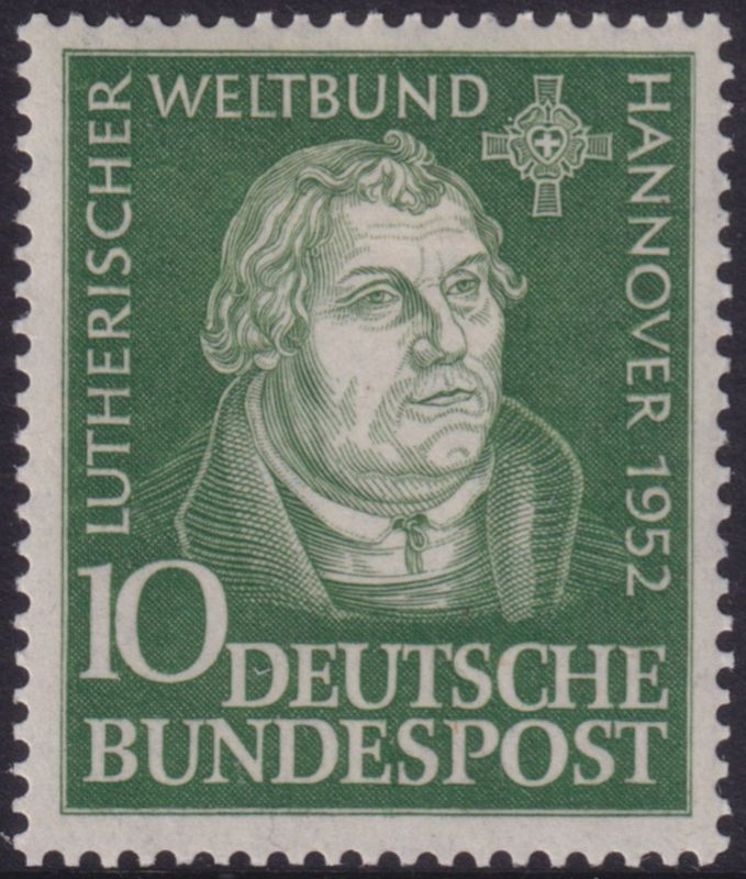 West Germany 1952 10pf Martin Luther