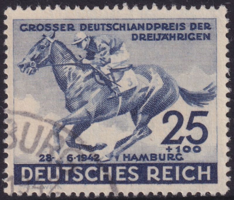 Germany 1942 25pf+100pf Hamburg Derby