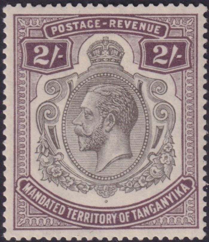 Tanganyika 1927 2/- KGV Keyplate
