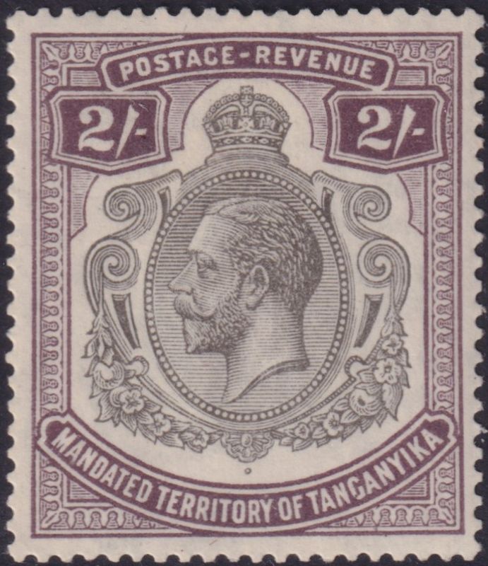 Tanganyika 1927 2/- KGV Keyplate