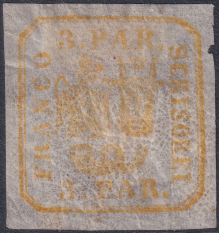 Romania 1862 3p Yellow