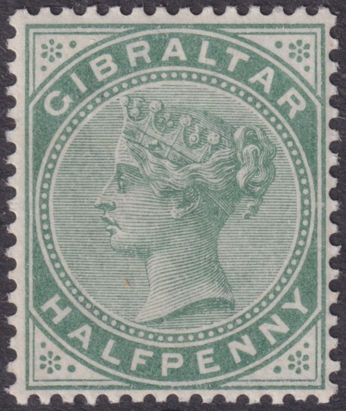 Gibraltar 1887 ½d Dull Green (A)