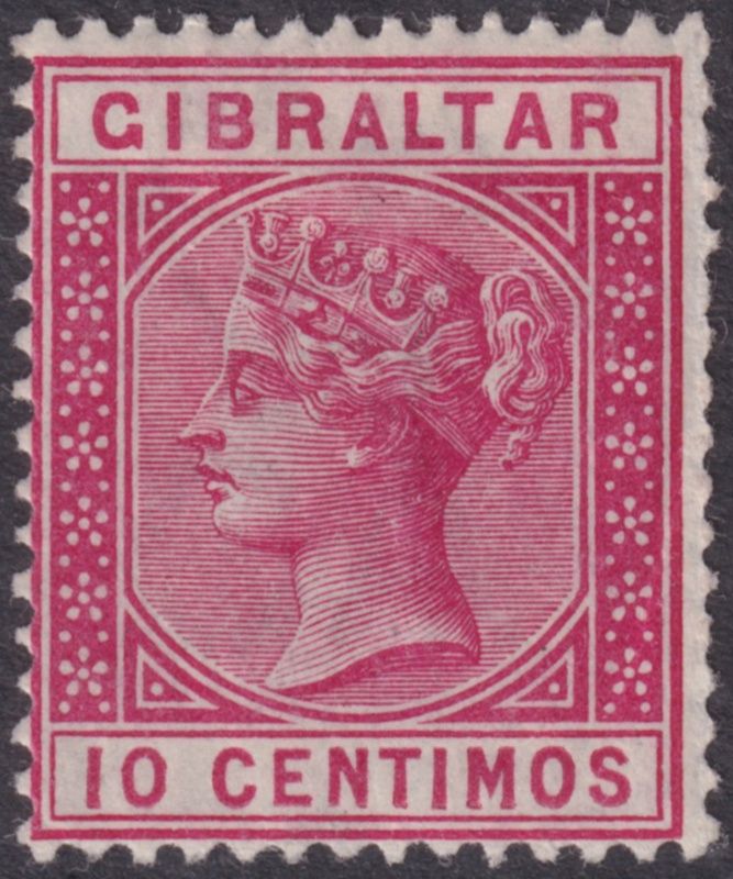 Gibraltar 1889 10c Carmine