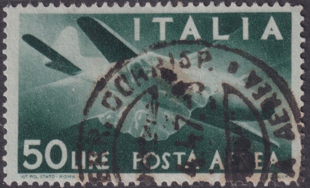 Italy 1945 50l Green Air Mail