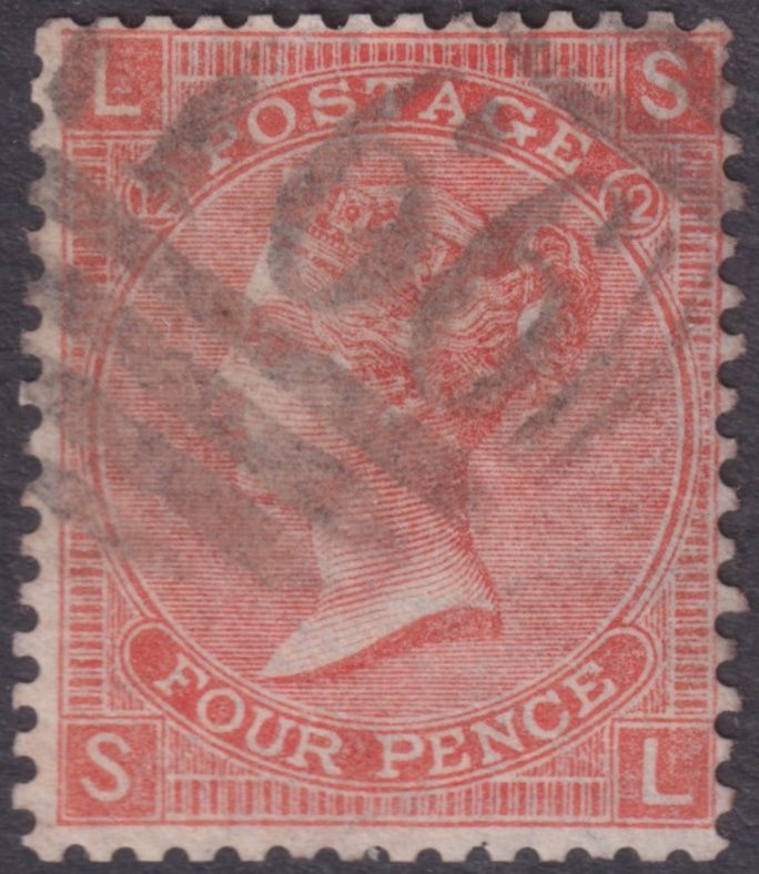 GB 1865 4d Vermilion Plate 12 (A)