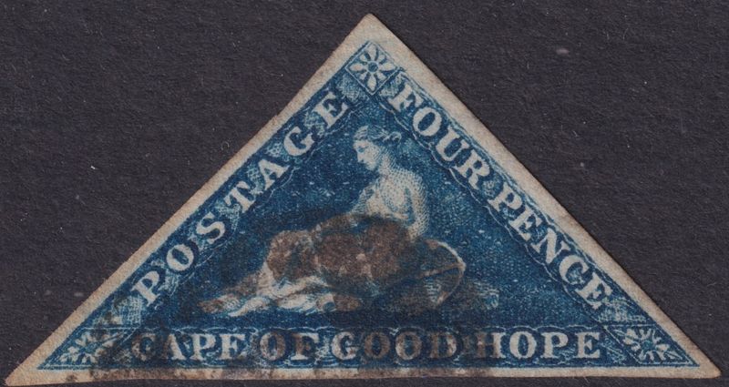 Cape of Good Hope 1853 4d Deep Blue
