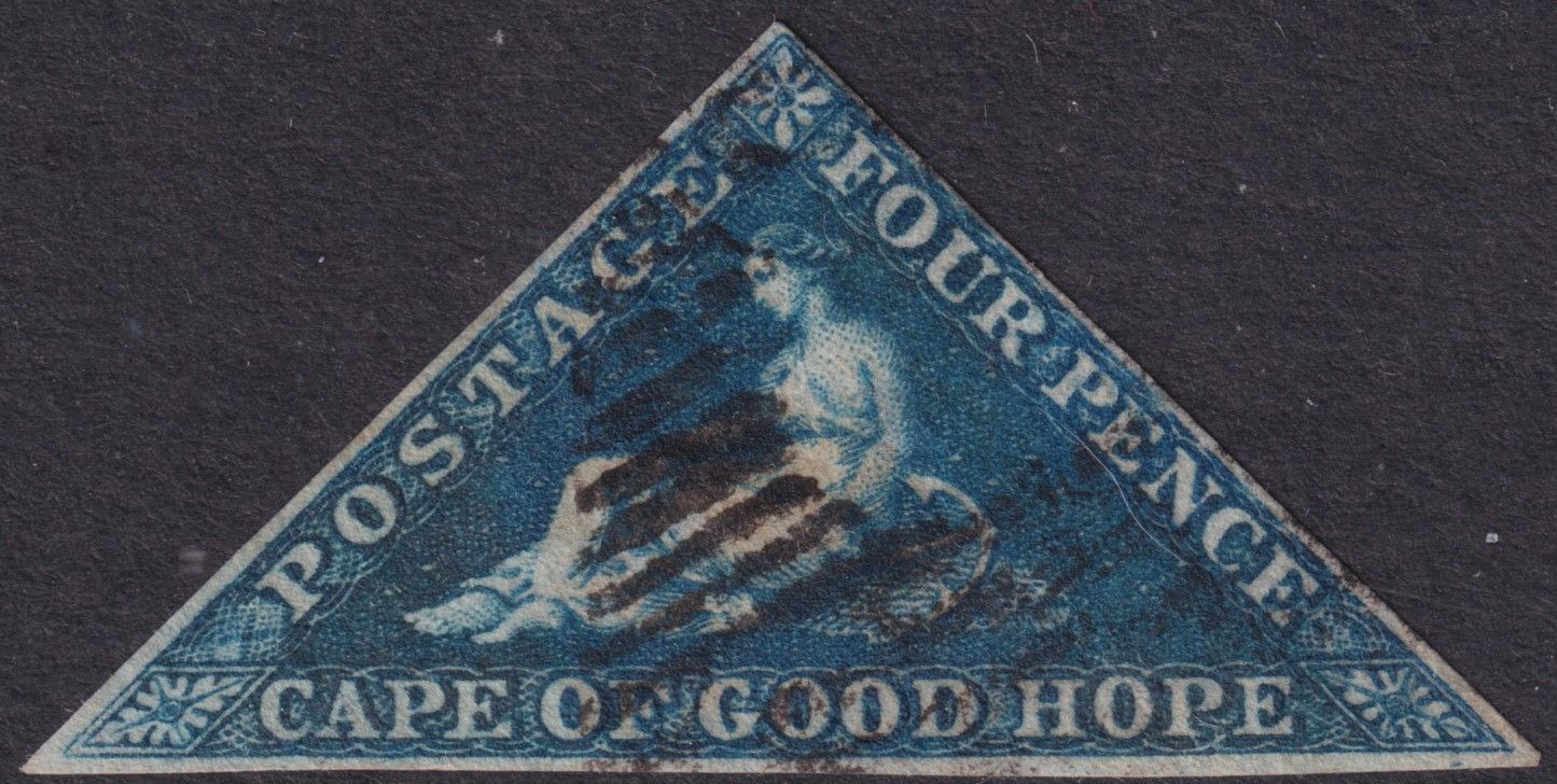 Cape of Good Hope 1853 4d Deep Blue