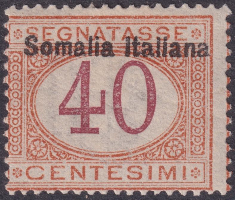 Italian Somaliland 1909 40c Mauve and Orange Postage Due