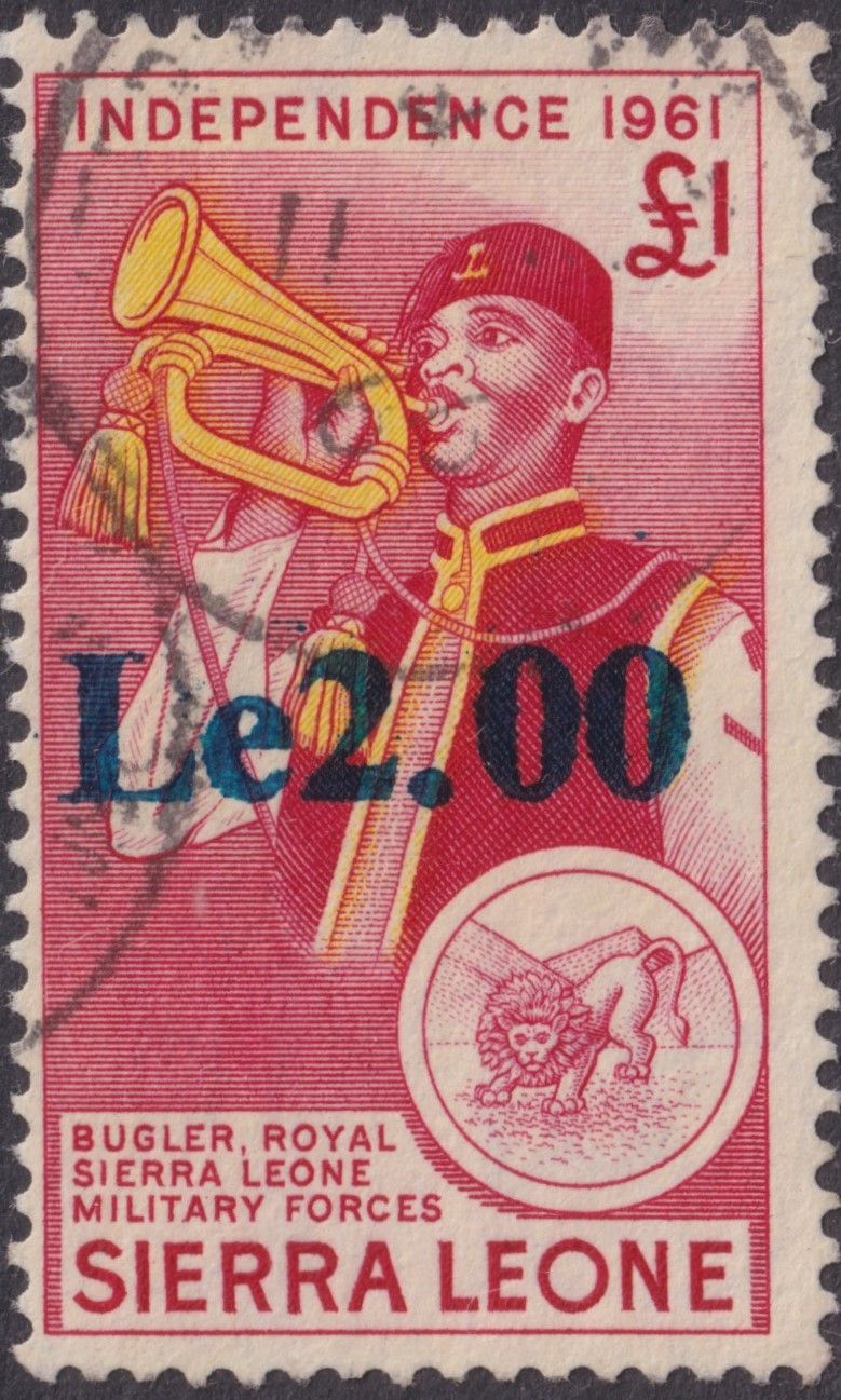 Sierra Leone 1965 2l on £1 Bugler